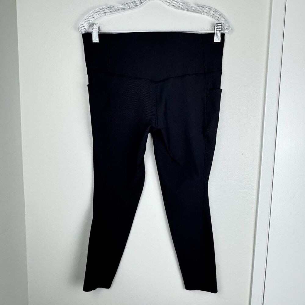 Athleta Elation Rib Size Large Solid Black High R… - image 2